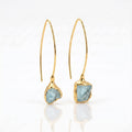 Raw Aquamarine Earrings