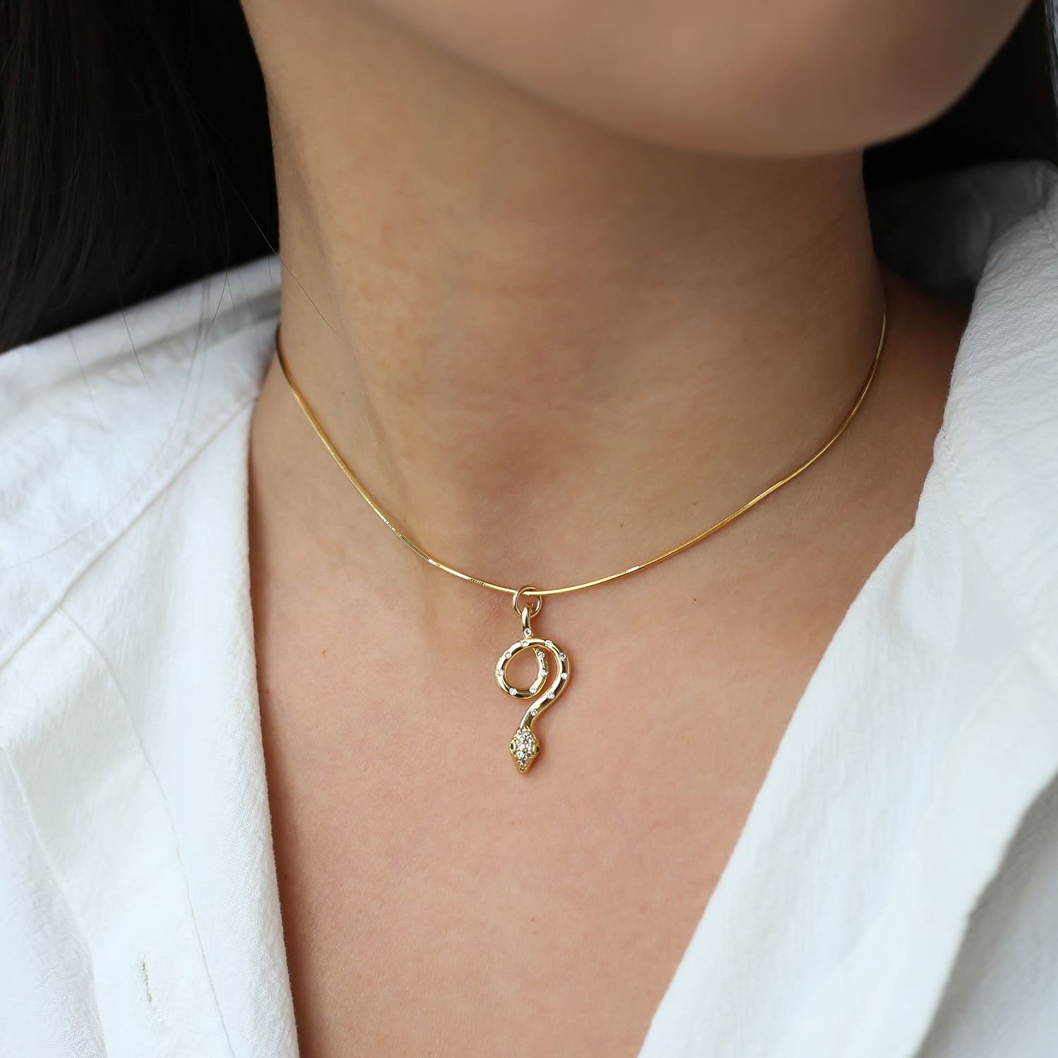 gold plated chain detailing necklace – Blueberry Accessories
