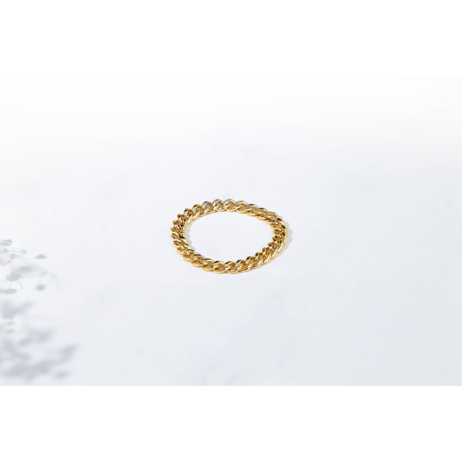 Cuban Link Chain Ring Raw Gemstone Jewelry Rough Crystal
