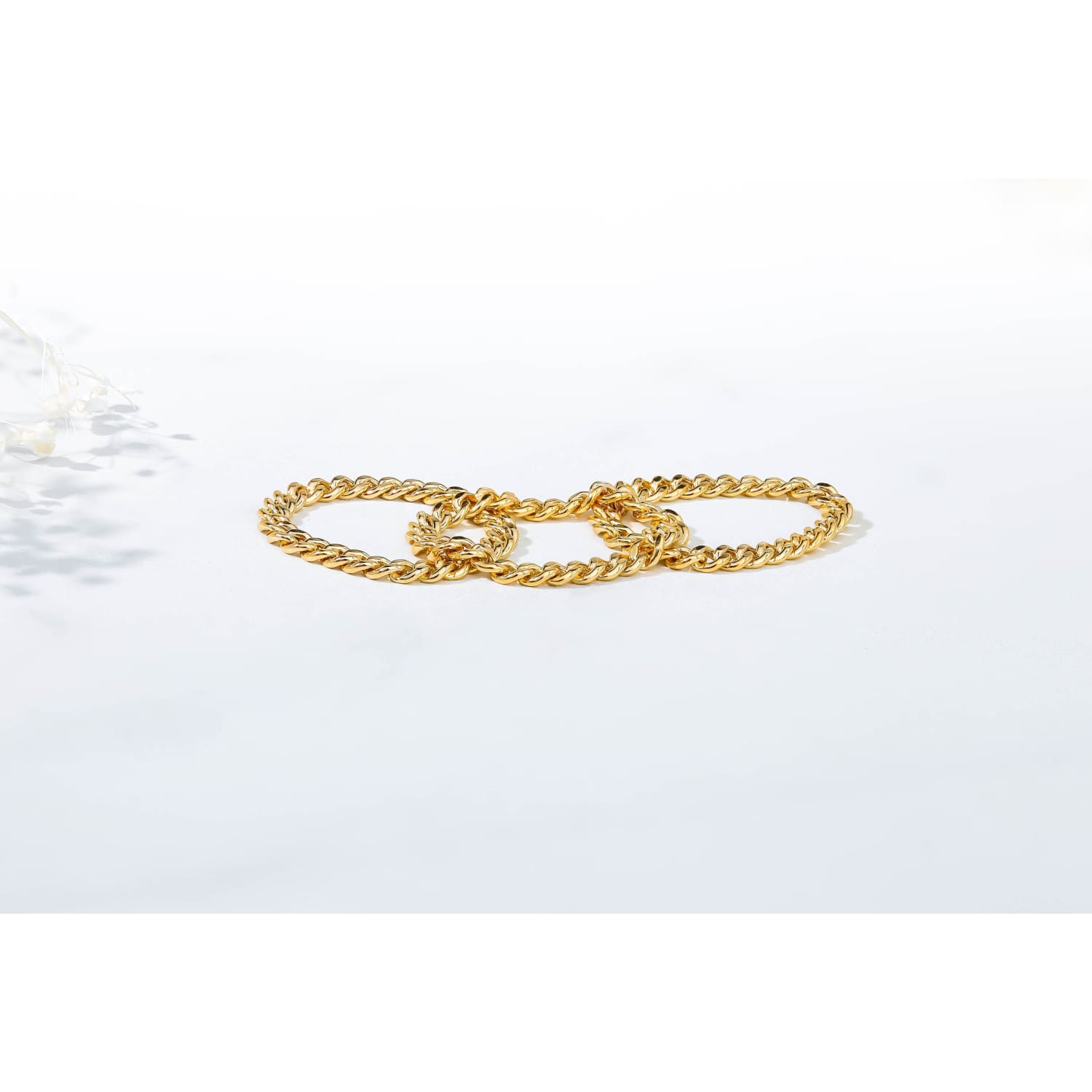 Cuban Link Chain Ring Raw Gemstone Jewelry Rough Crystal