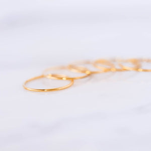 Dainty Gold Filled Stacking Ring 1mm Raw Gemstone Jewelry