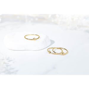 Dainty Gold Spinner Ring Raw Gemstone Jewelry Rough Crystal