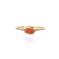 Dainty Raw Carnelian Ring