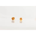Dainty Raw Citrine Stud Earrings