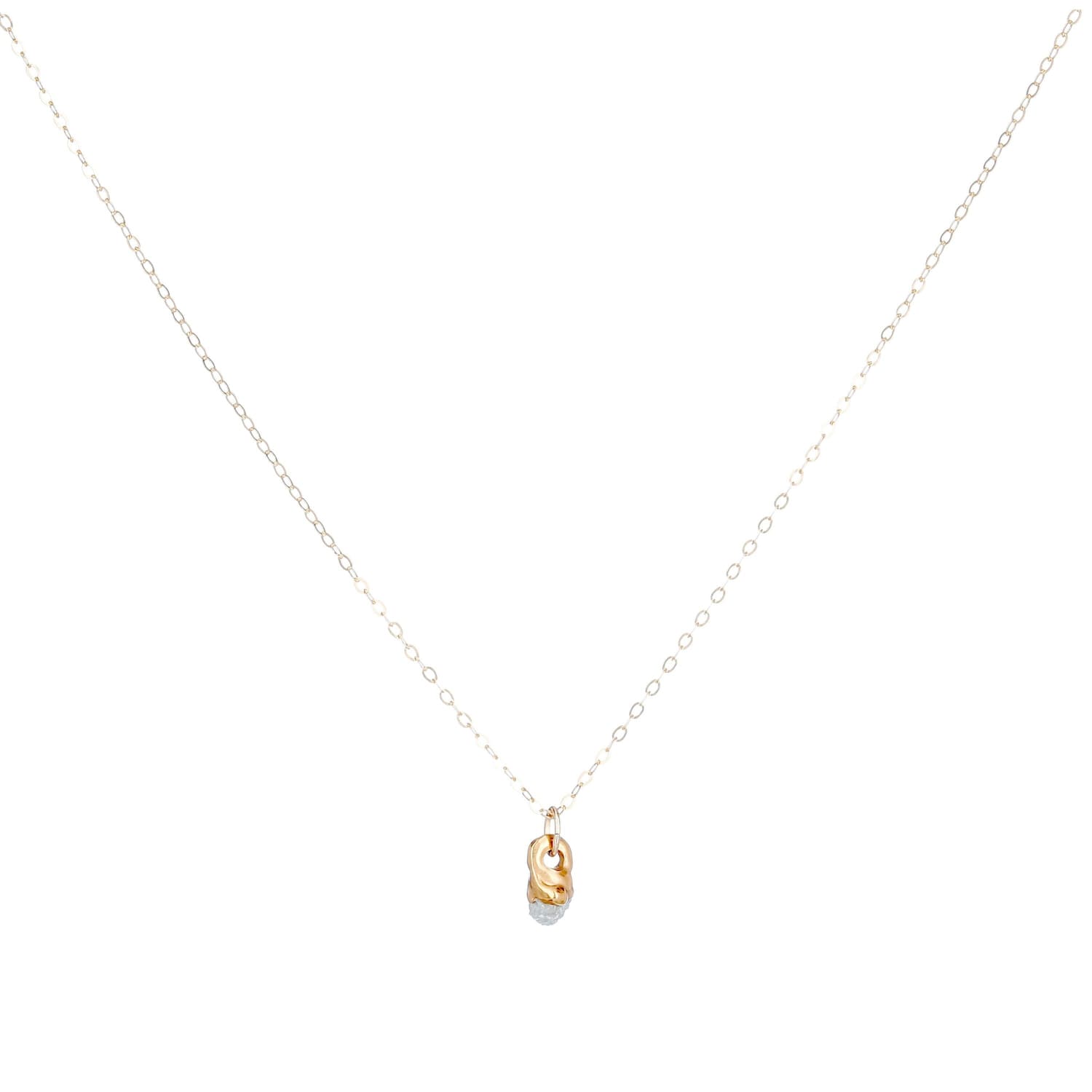 Dainty Raw Diamond Necklace Gemstone Jewelry Rough Crystal