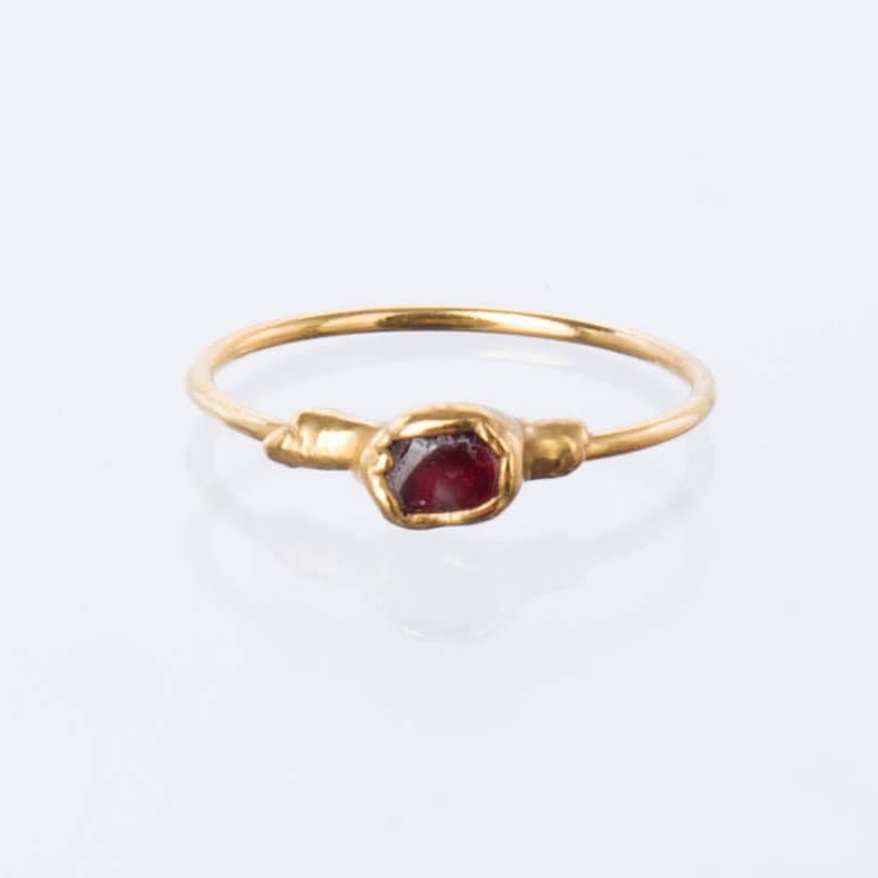 Model two ring bathed in 18 kt gold – Adamina