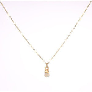 Dainty Raw Opal Necklace Gemstone Jewelry Rough Crystal