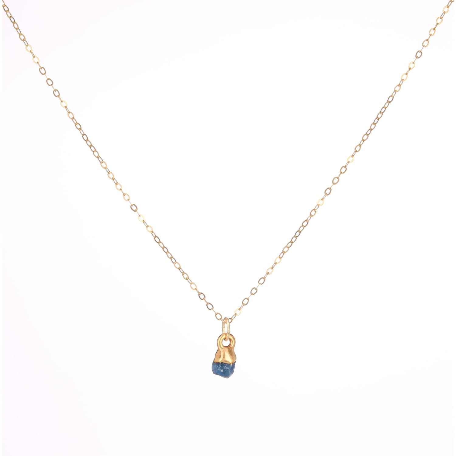 Dainty Sapphire and Diamonds Necklace