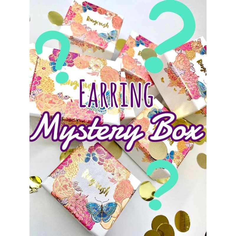 Earring Mystery Box Raw Gemstone Jewelry Rough Crystal Stone