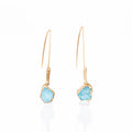 Edgy Raw Aquamarine Drop and Dangle Earrings