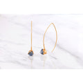 Edgy Raw Sapphire Drop and Dangle Earrings