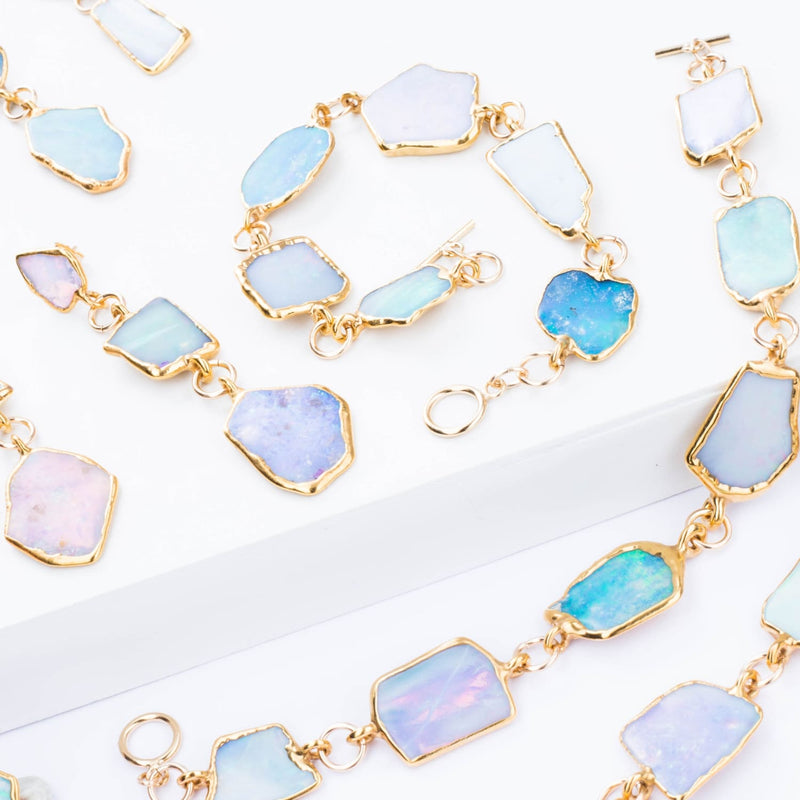 Hero Raw Australian Opal Bracelet Gemstone Jewelry Rough