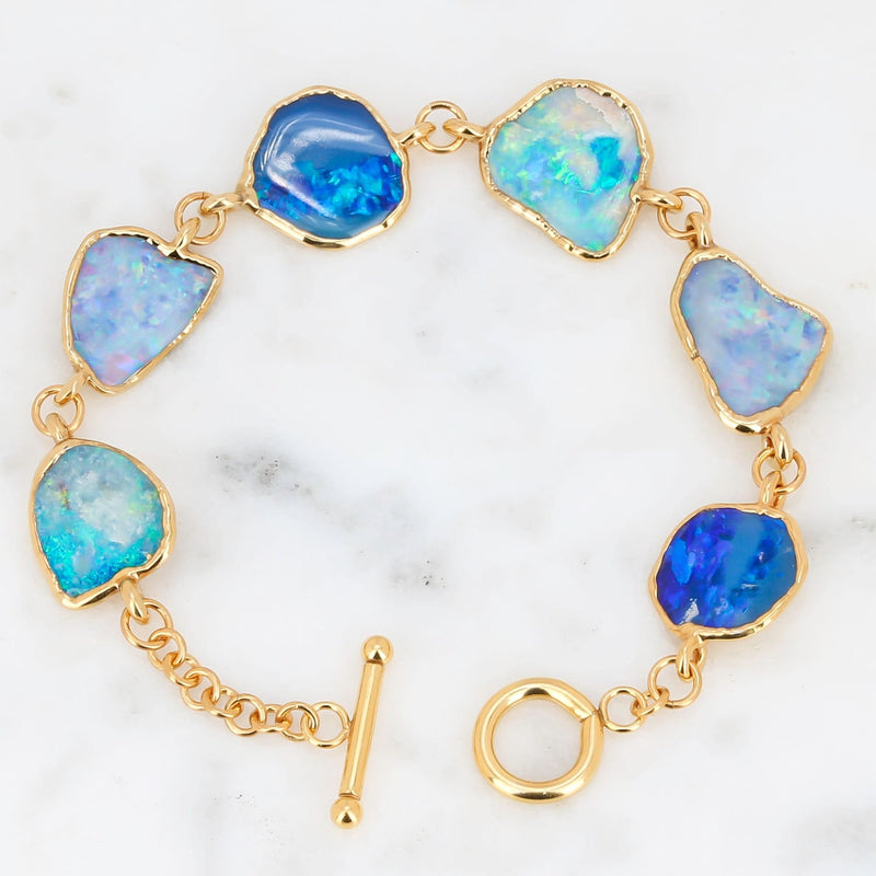 Hero Raw Australian Opal Bracelet Gemstone Jewelry Rough