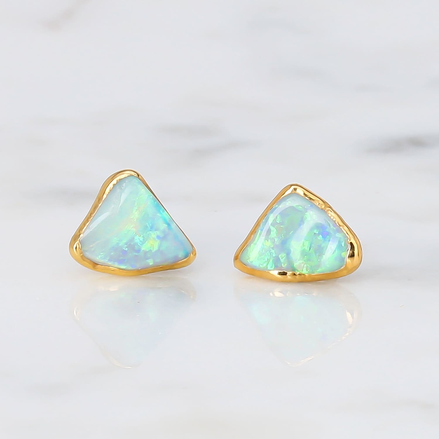 Buy Tiny Opal Studs Online In India - Etsy India