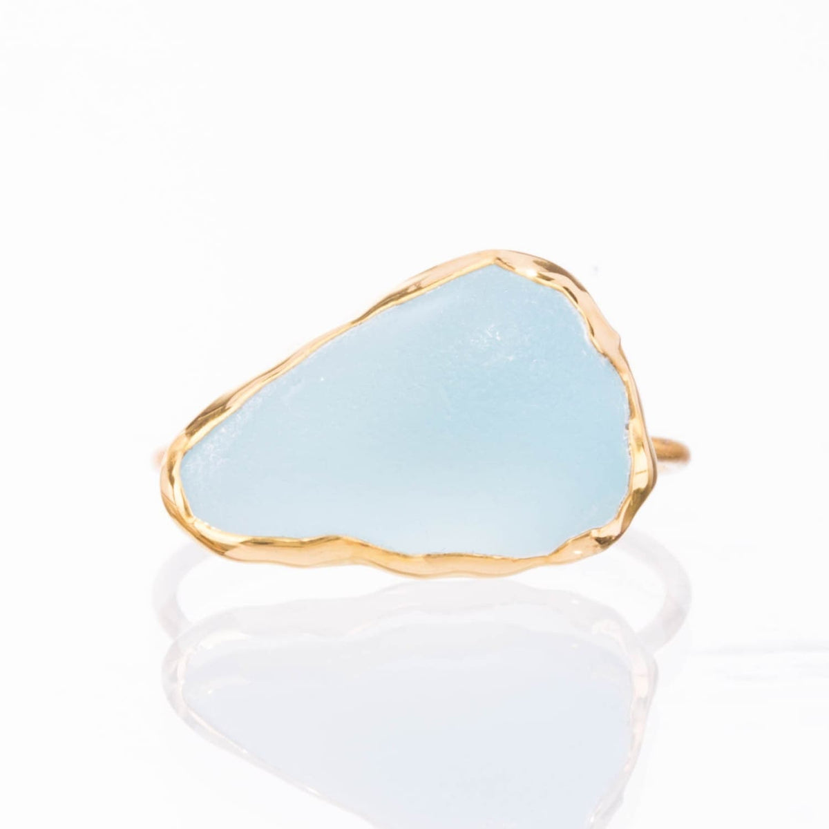 Large Raw Sky Blue Topaz Statement Ring Gemstone Jewelry