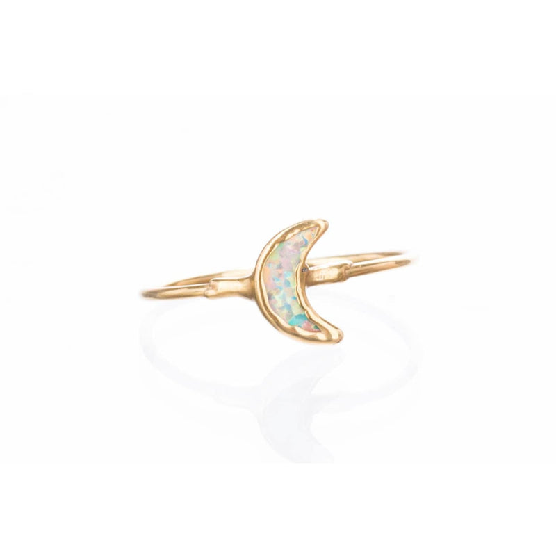 Moon Kyocera Opal Ring Raw Gemstone Jewelry Rough Crystal