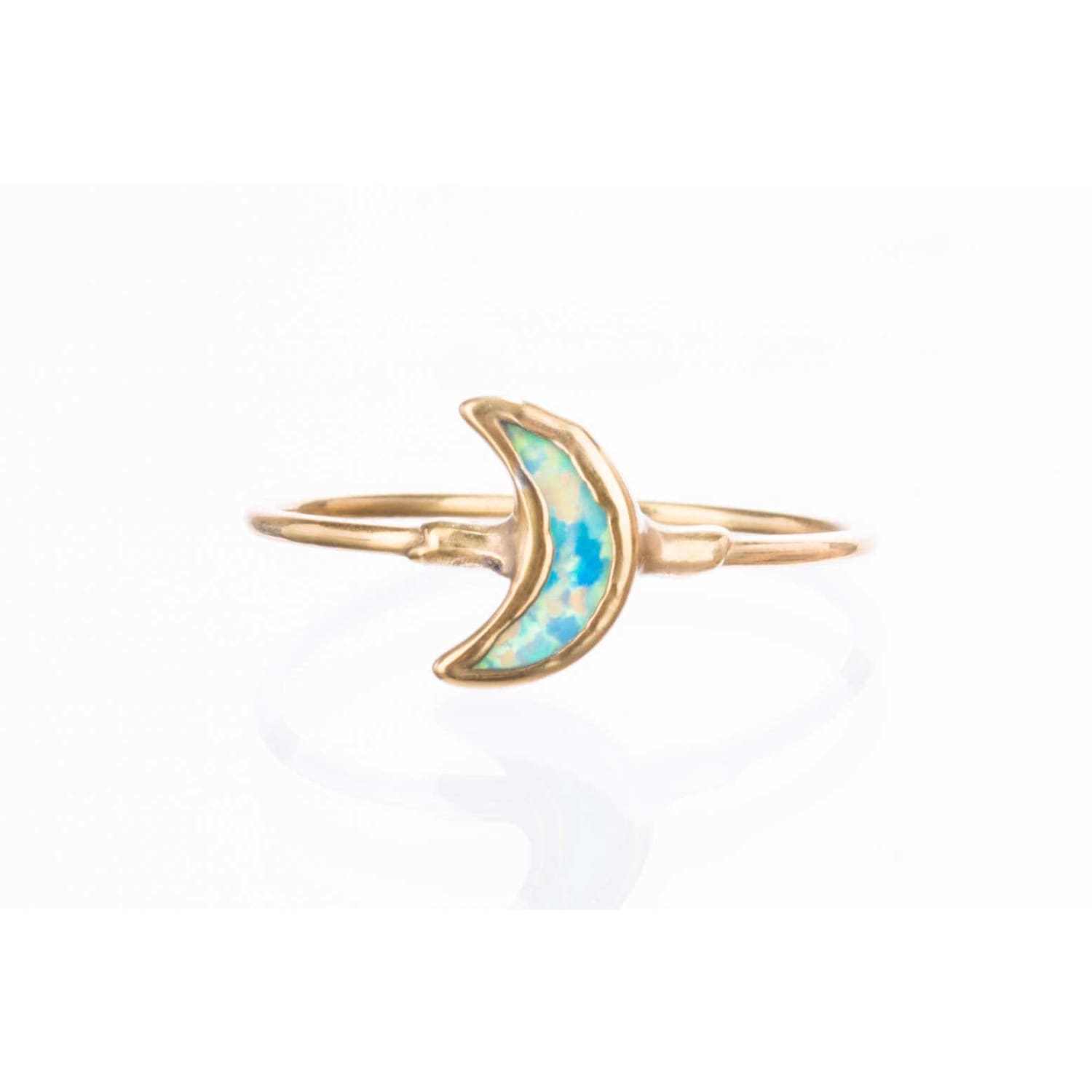 Moon Kyocera Opal Ring Raw Gemstone Jewelry Rough Crystal