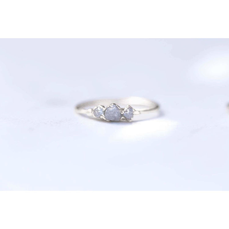 Multi Stone Raw Diamond Ring Gemstone Jewelry Rough Crystal