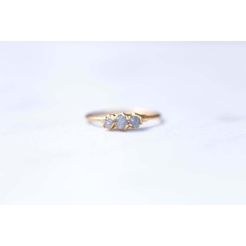 Multi Stone Raw Diamond Ring Gemstone Jewelry Rough Crystal