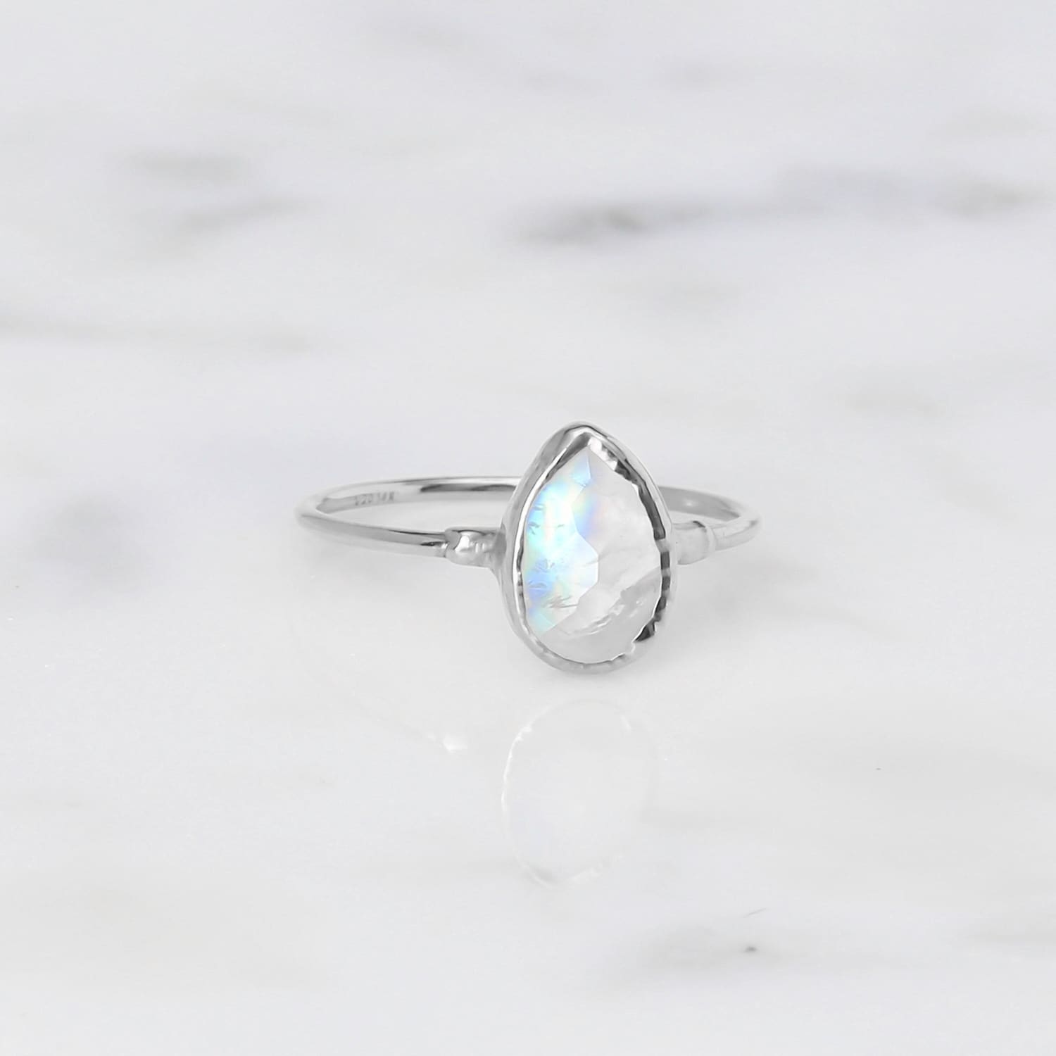 Rainbow Moonstone Wrap Ring with Sterling Silver Leaf Motifs - Ethereal  Perfection | NOVICA