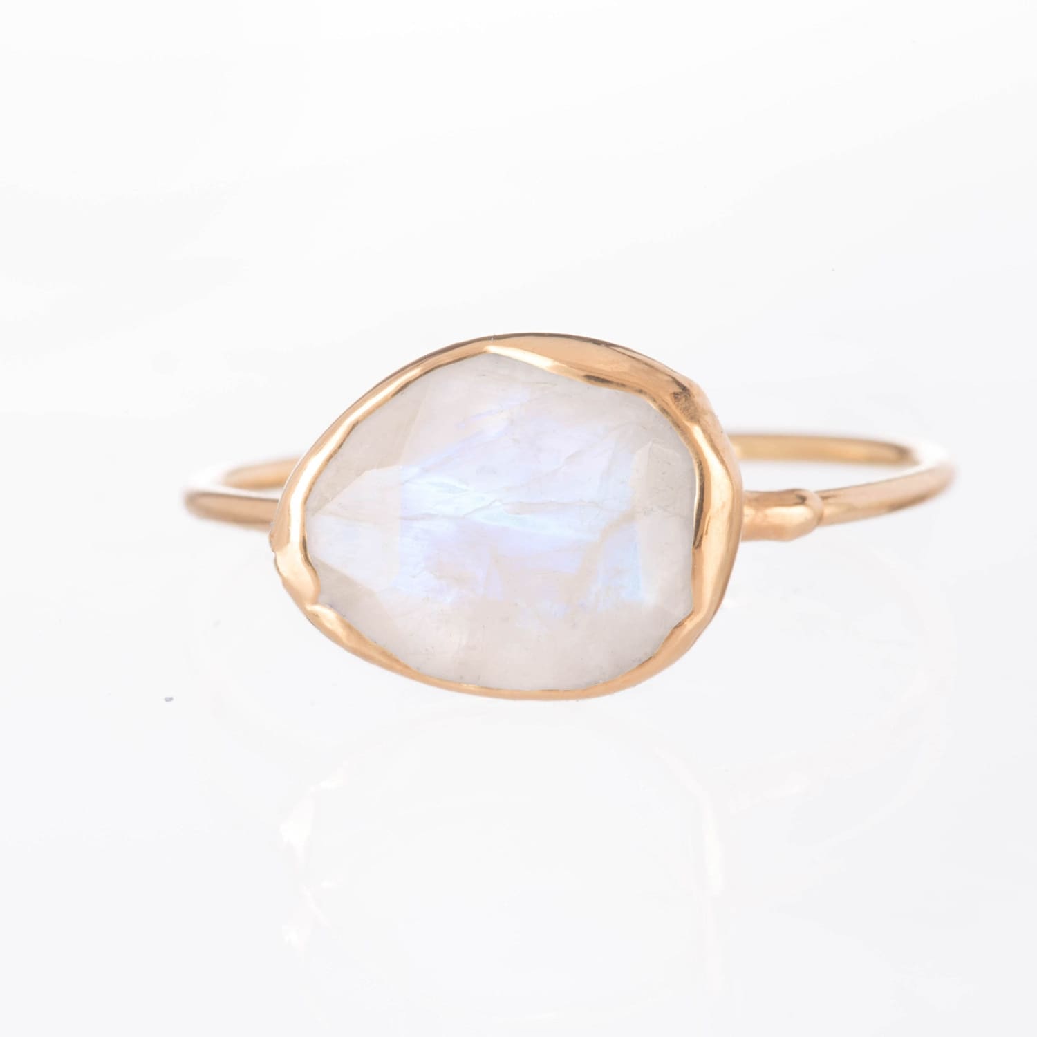 Rainbow Moonstone Ring in Rose Gold Ringcrush