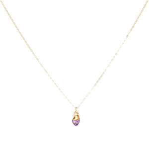 Raw Amethyst Necklace Gemstone Jewelry Rough Crystal Stone
