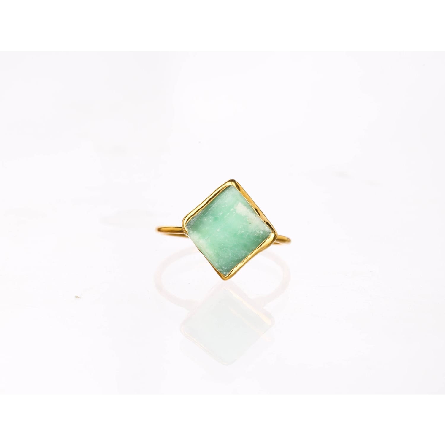 Raw Australian Jade Ring Gemstone Jewelry Rough Crystal