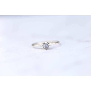 Raw Diamond Ring in Rose Gold Gemstone Jewelry Rough