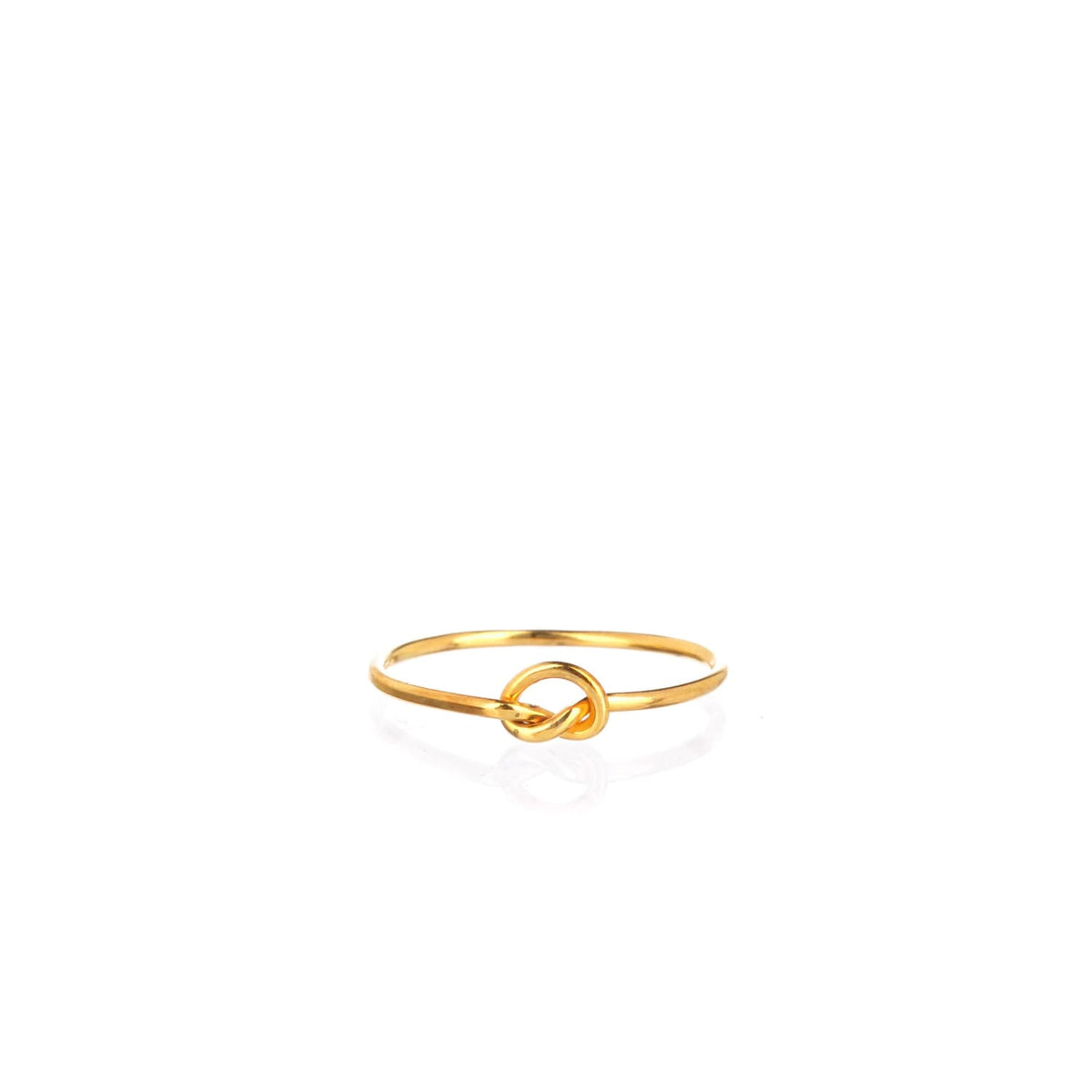 Single Love Knot Ring 14k Yellow Gold Filled Valentines Day