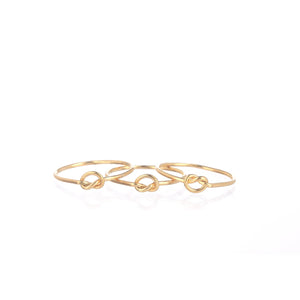 Single Love Knot Ring Sterling Silver Valentines Day Gift,