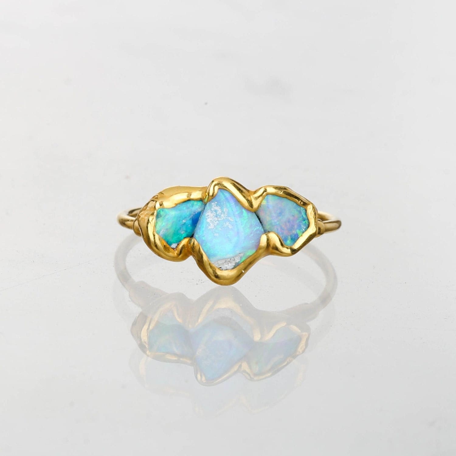 Opal Rings - All Natural Australian Opal - Diamonds – Hawkes and Co