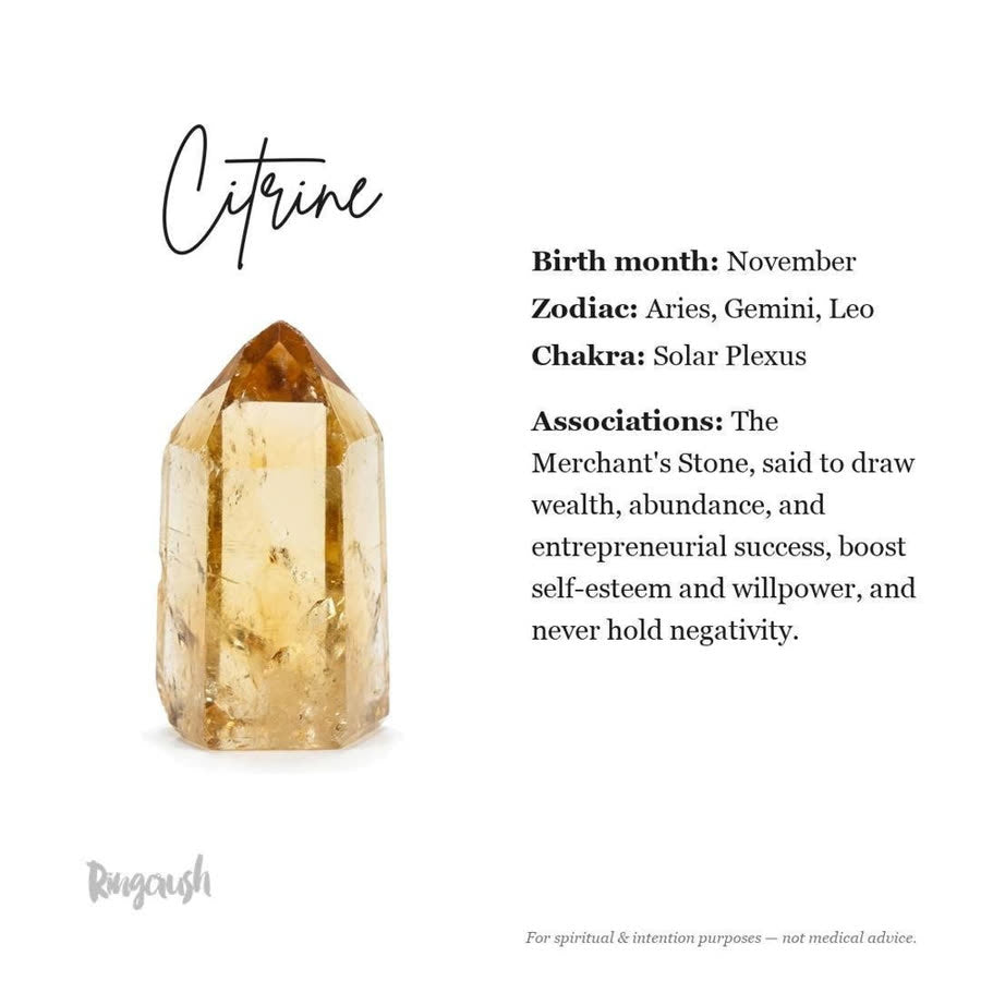 Citrine: birth month, zodiac, chakra and associations