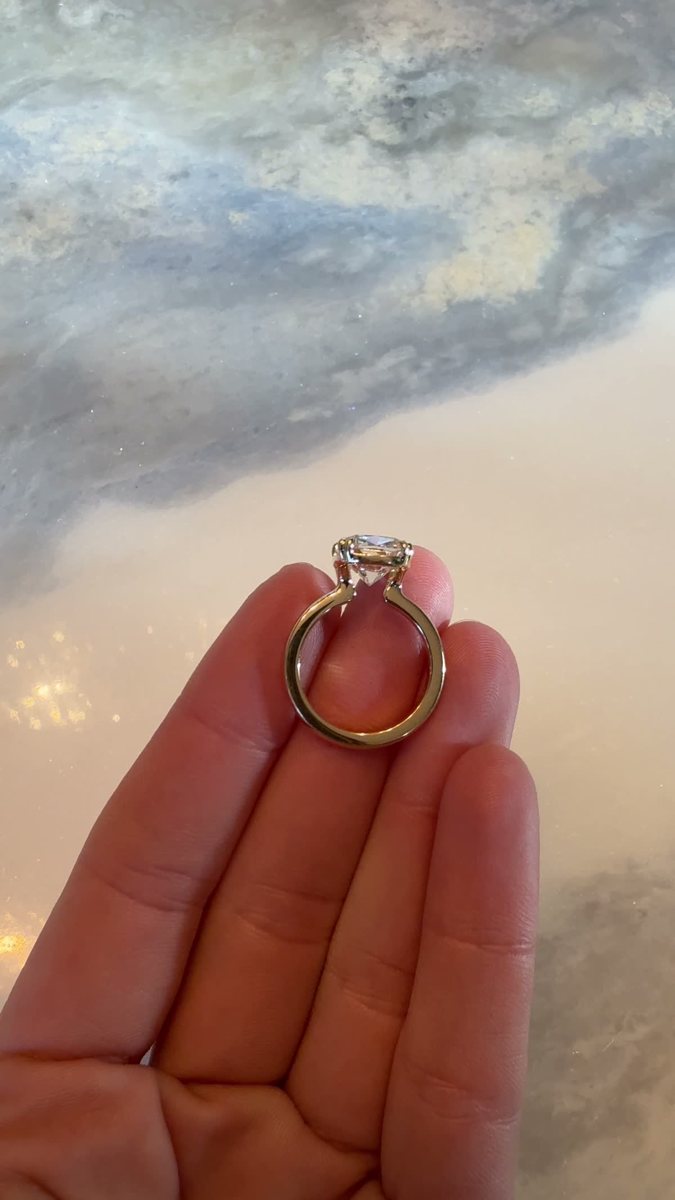A ring held up against an open sky